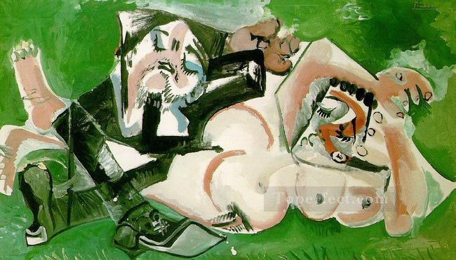 Les dormeurs 1965 抽象的なヌード油絵